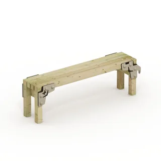 Multifunktions-Hantelbank FIT FlexBench 150 - Robustes Outdoor-Sportgerät aus Massivholz für individuelles Krafttraining im Garten - Wickey