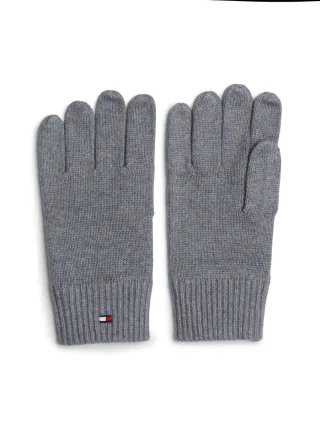 Tommy Hilfiger - Handschuhe mit Kaschmir grau - Gr. - OS