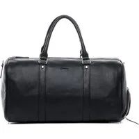BACCINI Reisetasche echt Leder Weekender groß schwarz-48-cm, Echtleder Reisegepäck für Damen & Herren, Sporttasche XL schwarz