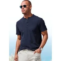 John Devin Henleyshirt mit Stehkragen, Regular-Fit, aus Baumwoll-Piqué