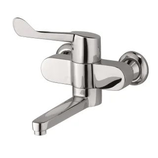 KLUDI MEDI CARE Wandarmatur-Einhandmischer absperrbar S-Anschlüsse Auslauf 237 mm chrom 349210524