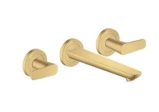 Hansgrohe 3-Loch WTA Wand Unterputz Axor Citterio C mit Auslauf 195 mm brushed gold optic, 49070250 49070250