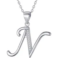 Morella Kette mit Anhänger Buchstabenkette Halskette ABC (1-tlg), Samtbeutel