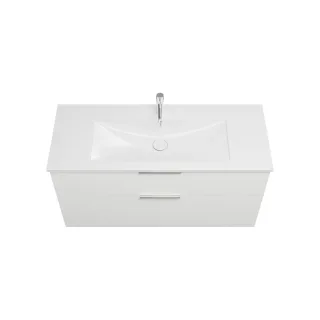 Burgbad Mineralguss Waschtisch-Set Eqio Weiß Hochglanz/Alpinweiss, SEYU122F2009C0001 SEYU122F2009C0001