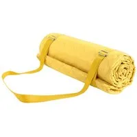 Picknickdecke mit Tragegurt Gelb 130 x 170 cm Strand Wandern Outdoor Pool Camping, DecoHomeTextil Heimtextilmanufaktur, mit Tragegurt