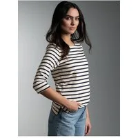 Trigema T-Shirt TRIGEMA 3/4 Arm T Shirt mit Ringelmuster "Sail" (1-tlg)