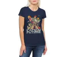 Urban Backwoods Print-Shirt Future Crew Damen T-Shirt TV Anime Manga Captain Eighties Achtziger (1-tlg) Comet Grag Otto Televison
