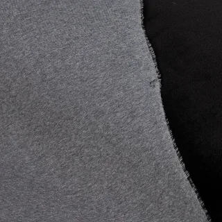 Alpenfleece "Bicolor", grau-melange/schwarz