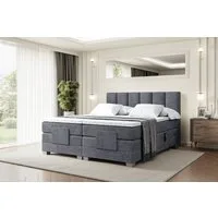 ALTDECOR Boxspringbett AMEL EL (mit Matratze Lattenrost Topper Polsterbett mit Bettkasten Doppelbett), Elektrisch verstellbar 2 x H4/Multipocket Matratz Topper Kopfteil