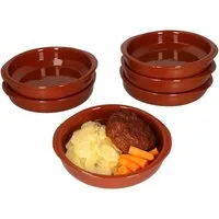 MamboCat Tapas-Schale 6er Set Cazuela Bernd M Ø 16cm Tonschalen mit Griffen, Ton