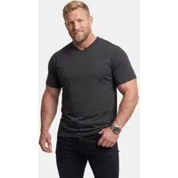 Men Plus T-Shirt T-Shirt Basic 2er-Pack Halbarm V-Ausschnitt