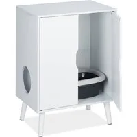 relaxdays Katzenzelt Katzenschrank für Katzentoilette