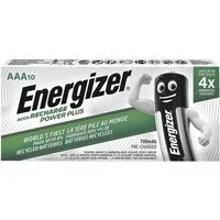 Energizer Power Plus Akku (10 St), AAA, mehrere 1000x wiederaufladbar