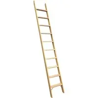 Weise Steigtechnik Anlegeleiter Holz / Hochbettleiter (5 Stufen, bis 150 kg belastbar), trittsichere Stufen, Anlegeleiter für Regale