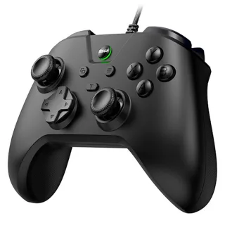 G4 Wired Gaming Controller 1000Hz Polling Rate Carbon Film Joystick Dual Vibration Turbo Gamepad Compatible with Switch