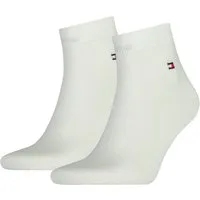 Tommy Hilfiger Kurzsocken TH MEN QUARTER (2 Paar) weicher, elastischer Rippenbund, klassisches Tommy Hilfiger Logo