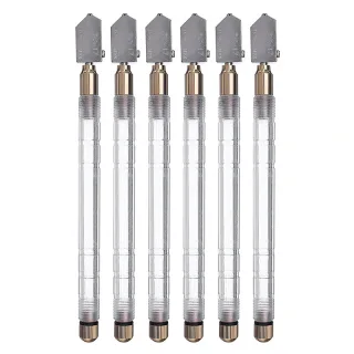 6Pcs TOYO Glass Cutter TC-17 Plastic Handle Straight Cutting Tool Self-oiling