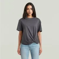 G-STAR T-Shirt Relaxed Knot mit Knotendetail, Rundhalsform