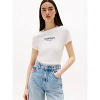 Tommy Jeans Kurzarmshirt TJW SLIM LOGO 2 POINTELLE TEE