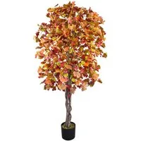 Kunstbaum Ginkgo Ginkgobaum Kunstbaum Künstliche Pflanze Echtholz 180 cm Ginkgobaum, Decovego, Höhe 180 cm