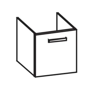 Artiqua 415 Waschtischunterschrank für Living Square 815434, Graphit Struktur quer, 415-WUT-L62-L-70 415-WUT-L62-L-7070-401