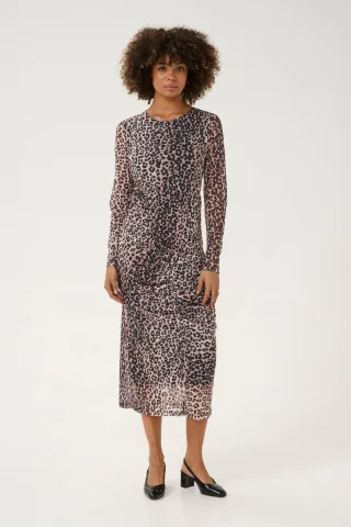 Tailliertes Kleid animal