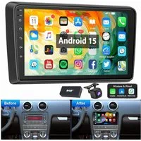ESSGOO Für AUDI A3 8P 2003-2012 Android 15 Carplay GPS Navi Autoradio Navigationsgerät (2 DIN Carplay Bluetooth Navigationsgeräte Rückfahrkamera(optional)
