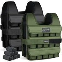 MSports® Gewichtsweste Gewichtsweste Verstellbar von 5 kg - 30 kg Gewicht für Krafttraining