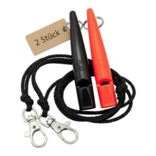 ACME 210.5 Doppelpack Hundepfeife mit Pfeifenband neon orange