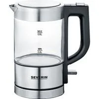 Mini Glas-Wasserkocher WK 3472 edelstahl/schwarz, 0,5 Liter