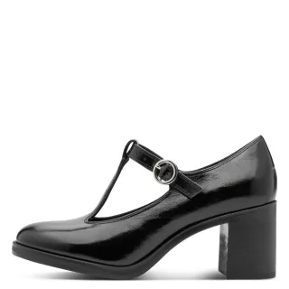 Tamaris - Spangenpumps mit Blockabsatz schwarz - Gr. - 37