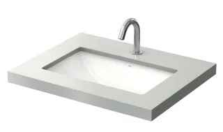 TOTO Unterbauwaschtisch WU, eckig, 60 cm, ohne Hahnloch, mit Überlauf LW1536Y