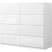 HTI-Living Kommode Kommode Kenji 8 Schubladen Hochglanz Weiß (Stück, 1 St., 1 Kommode), Sideboard