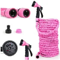 Grafner Gartenschlauch Gartenschlauch dehnbar flexibel 30m pink 10 Funktionen Brause, dehnbar, flexibel, Arbeitsdruck: max. 8 bar