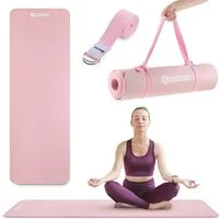 HyperMotion Yogamatte HyperMotion Yogamatte NBR 183x61x0,8 cm mit Gurt pink