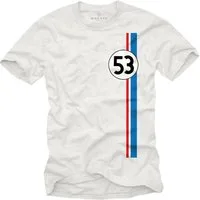 MAKAYA Print-Shirt Herren Geschenke für Autoliebhaber 53 Tuning Motiv Retro Vintage Auto