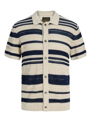 JACK&JONES - JPRBLUHAMILTON BUTTON THROUGH POLO SS Pageant Blue - Gr. - M