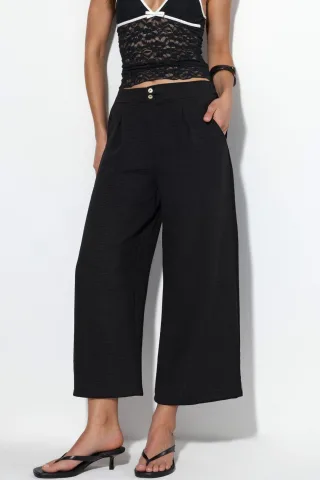 Damen Hochbundweite Hosen mit weitem Bein