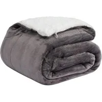 Wohndecke Cloudy Decke Kuscheldecke warm Sherpa Couchdecke mit Ecktasche, Basisstoff