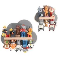 Boarti Wandregal Regal Holz Wolke Kinder Toniebox Tonies Figuren, 2-tlg., BOARTI Wandregal Wolke 16x22x5 cm Holzwerkstoff