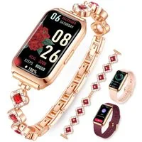 Luckice Smartwatch Damen, Intelligente Multifunktions-Sportuhr,Tracker Uhr Smartwatch (Smartwatch Fitness Tracker Uhr IP68 Wasserdicht,1.7" HD Voll Touchscreen Fitnessuhr Tracker mit Blutsauerstoff/Pulsmesser/Sportuhr/Schrittzähler/Schlafmonitor Akti