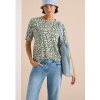 CECIL T-Shirt in Leinen-Optik