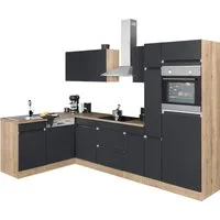 OPTIFIT Küchenzeile Roth, Stellmaße 300x175 cm, wahlweise mit E-Geräten, mit Apothekerschrank