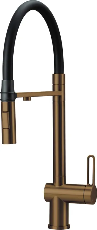 Neuesbad Küchenarmatur mit Flex-Auslauf, 2-Funktion SPRAY + WATER FILTER Anschluss, Bronze Gebürstet NB1DEBRMC75M1