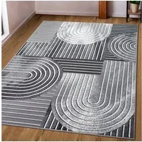 OTTO home Teppich Lysandra, rechteckig, Höhe: 8 mm, 3D-Effekt, softer Kurzflor, pflegeleicht, leichter Glanz, Scandi-Look