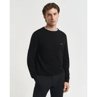 Gant Rundhalspullover COTTON PIQUE C-NECK mit Logostickerei auf der Brust