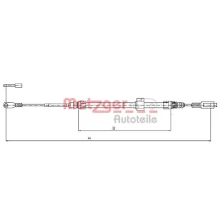 Metzger Handbremsseil vorne Mercedes Sprinter 10.9884