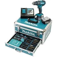 Makita Akku-Schlagbohrschrauber DHP482RFX9, max. 1900 U/min, 18V • 62 Nm, inkl. 2xAkkus 18V/3Ah/Ladegerät, Zubehör und Koffer