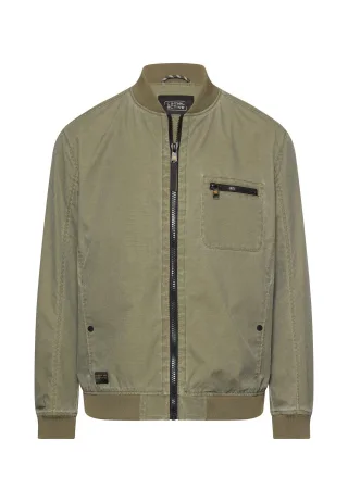 camel active - Blouson mit Bomberkragen aus Ribstop deep olive - Gr. - 58