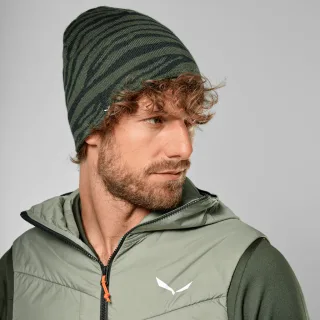 SALEWA - Sella Merino Crevasse Mütze - Grün (Gr.UNI58)